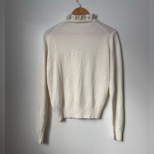 Vintage scallop mock neck knit